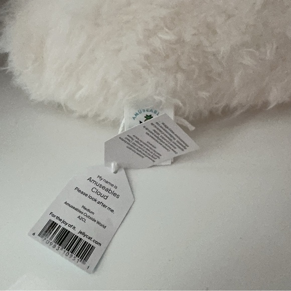 Authentic NWT Jellycat Amuseable Cloud WHITE medium Plush ONE Cute Retired Rare - Picture 5 of 8